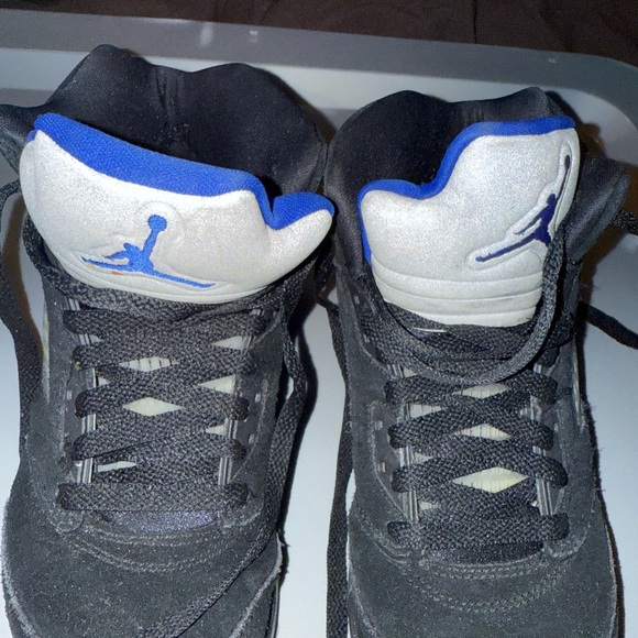 Jordan Other - Jordan Men's Black and Gray Sneakers with Blue Highlights